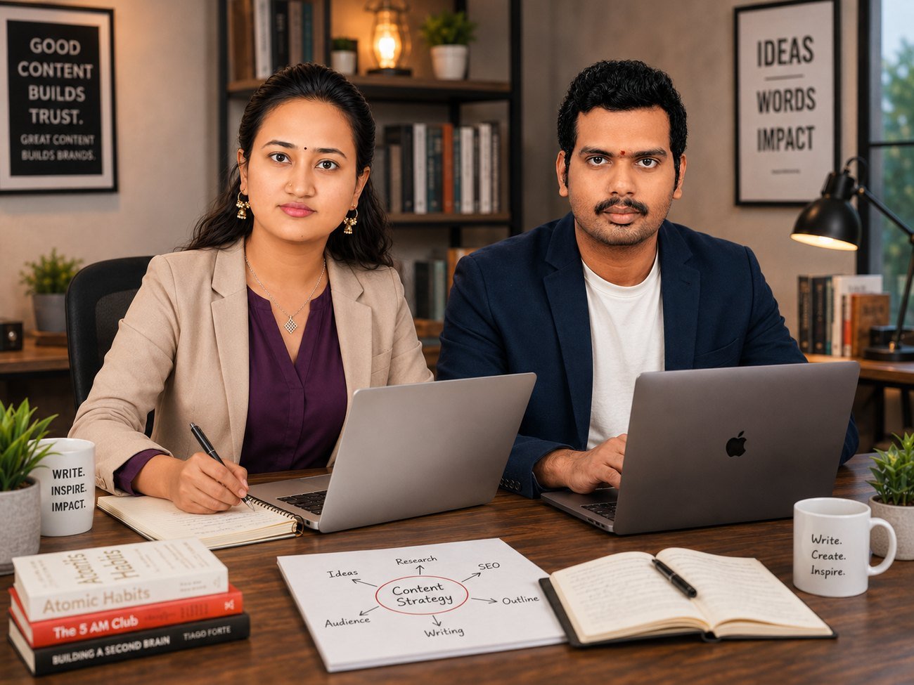 H View co-founders at work