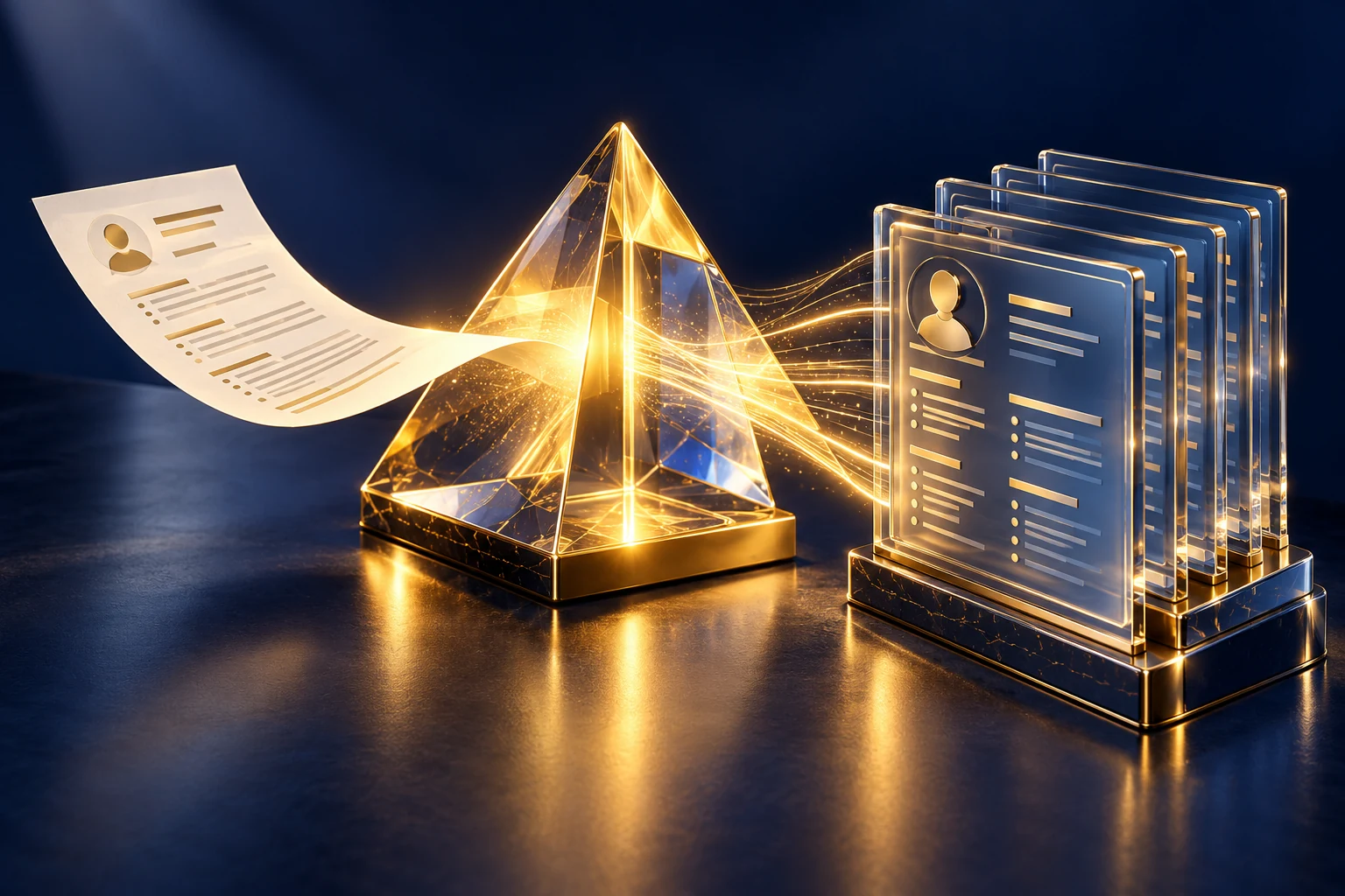 Concept illustration for AI Résumé Standardisation Engine